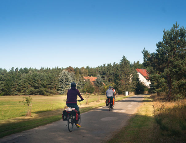 Radfahrer auf einem Weg