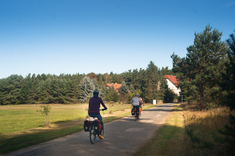 Radfahrer auf einem Weg